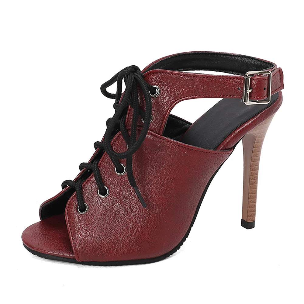 2025 Summer New Fashioin Black Yellow Women Slingback Sandals Hot Round Toe High Heels Lady Party Shoes Plus Big Size 43 48 50