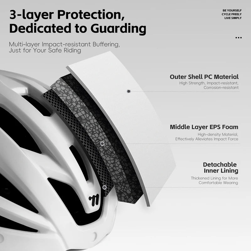 WEST BIKING Magnetic Goggles Bike Helmet Ultralight Aero Cycling Helmet Men Women Electric Scooter Motorcycle Bicycle Helmet