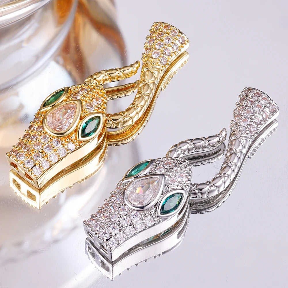 Juya 18K Gold Silver Plated Decorative Connector Fastener Hooks Lock Clasps For DIY Women Crystals Gems Pearls Jewelry Making