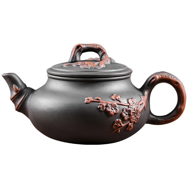 Yixing-Purple Clay Teapot and Teacup Set, Large Capacity, Clay Plum Blossom Pot, Kungfu Tea Set