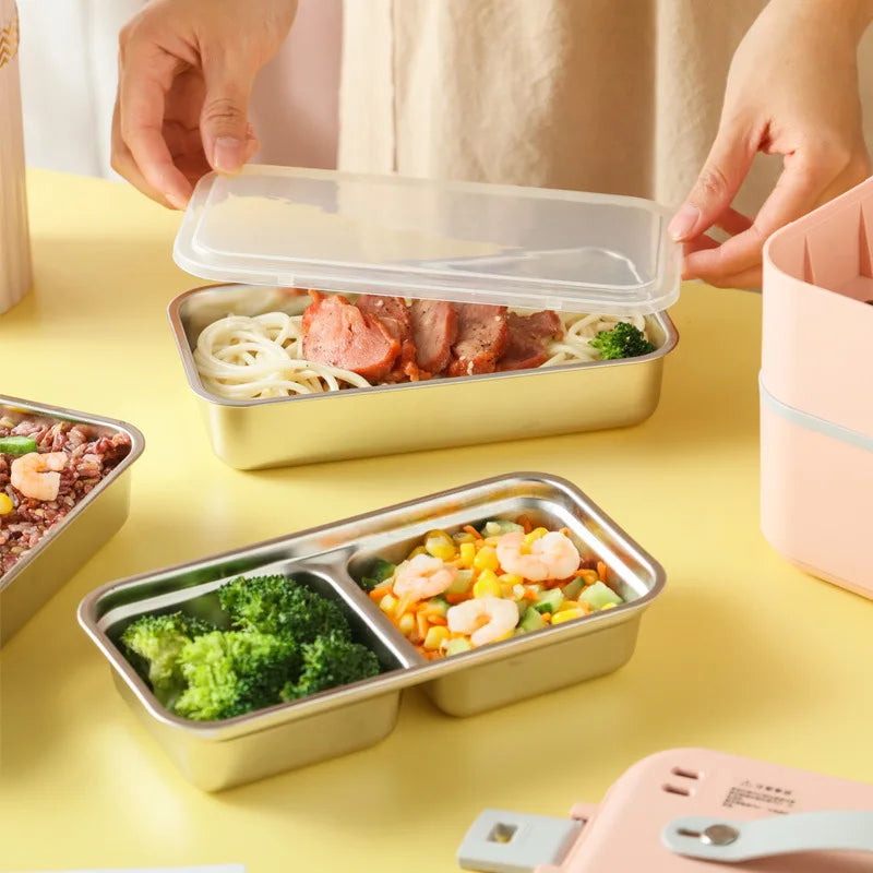 Hot Selling Stainless Steel Portable Electric Heating Lunch Box With Auto Warming Function for Office Travel and Camping Use