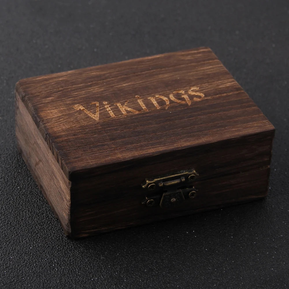 stainless steel Valknut Celtic cross with stone pendant men fashion viking titanium steel jewelry with wooden box as men gift