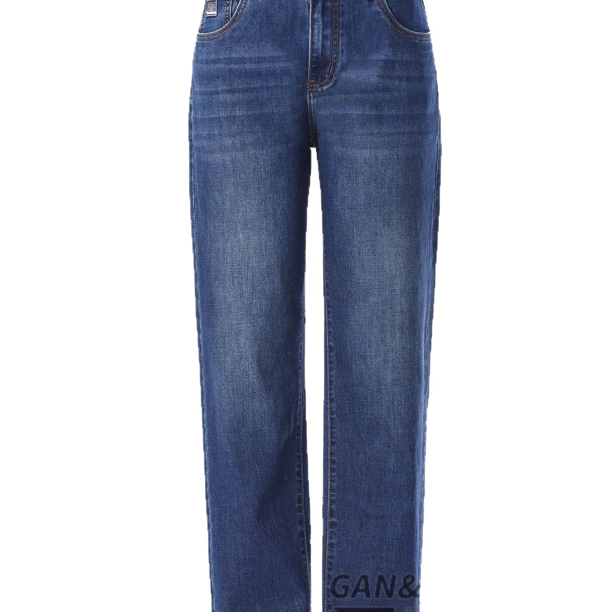 Cross-border Spring Summer New Men's Denim Jeans Trendy Loose Mid Waist Straight-leg Casual Medium Wash Factory Wholesale