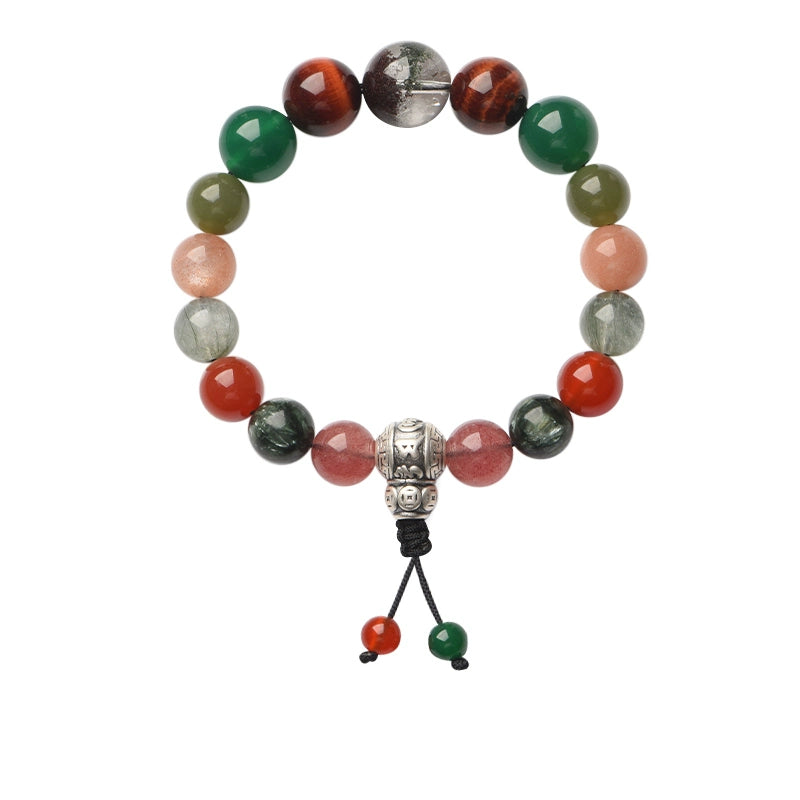 Wuxing Xi Use Fire Wood to Fill the Shortage Bracelet Men's and Women's Cornucopia Multi Jewels Bracelet Natural Crystal Balance Energy Ornament