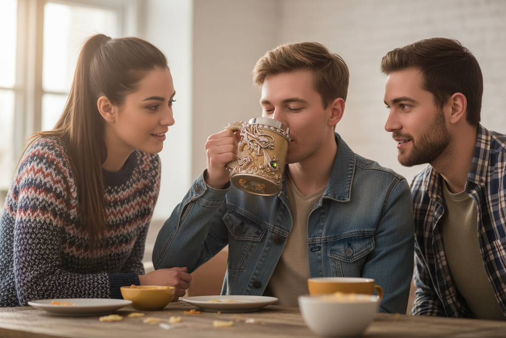 Palace Cultural and Creative Dragon Pattern Totem Chinese Dragon Beer Cup Retro Coffee Cup Mug Stylish Boyfriend Gift