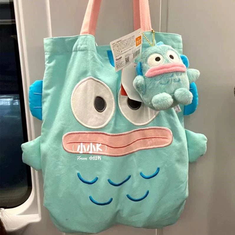 Ugly Fish Handton Bag Shoulder Bag Coin Purse Japanese Style Cute Fish Strange Stuffed Toy Cosmetics Bag Ugly and Cute