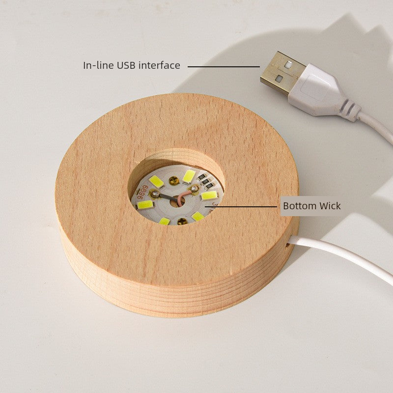 Japanese Quality Creative Galaxy Crystal Ball 3D Inner Carving Cross-Border Luminous Base Small Night Lamp Glass Ball Small Ornaments