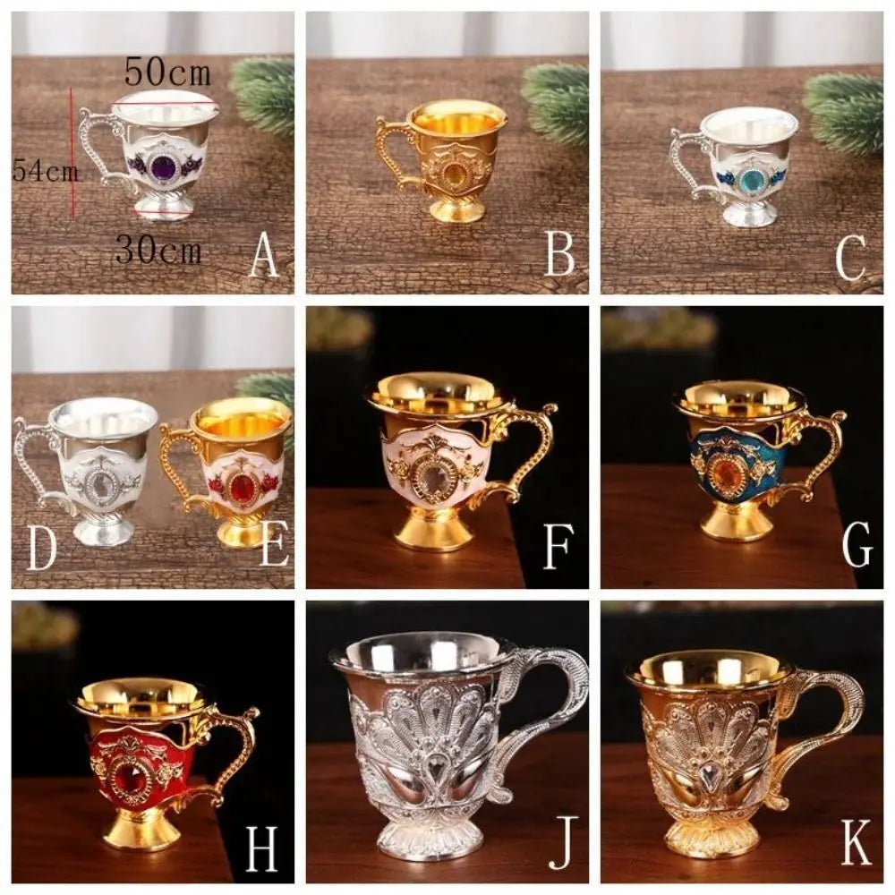 Creative with Handle Goblet Metal European-style Drinkware White Wine Cup