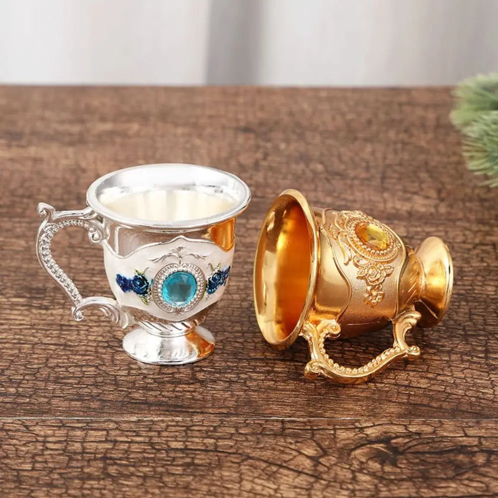 Creative with Handle Goblet Metal European-style Drinkware White Wine Cup