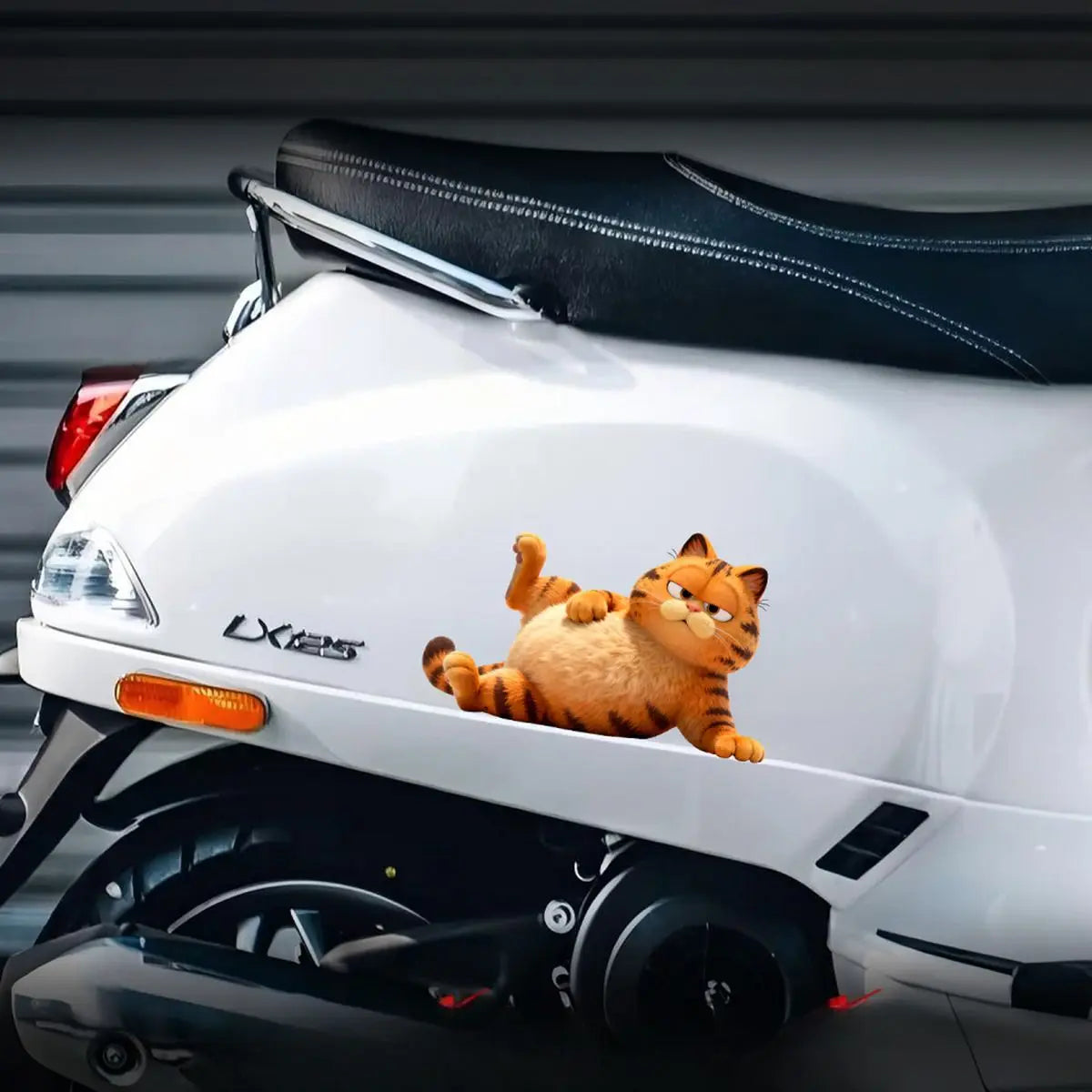 Cute Garfield Cartoon Vinyl Stickers Waterproof Electric Motorcycle Body Decals Anime Character Scratch Cover Sticker for E-Bike