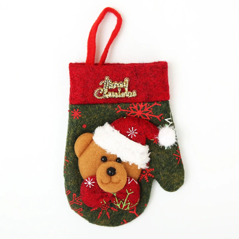 Christmas Decorations Tableware Bag Santa Suit Gift Bags Cute Knifes Fork Holder New Year Party Table Dinner Cutlery Suit Home