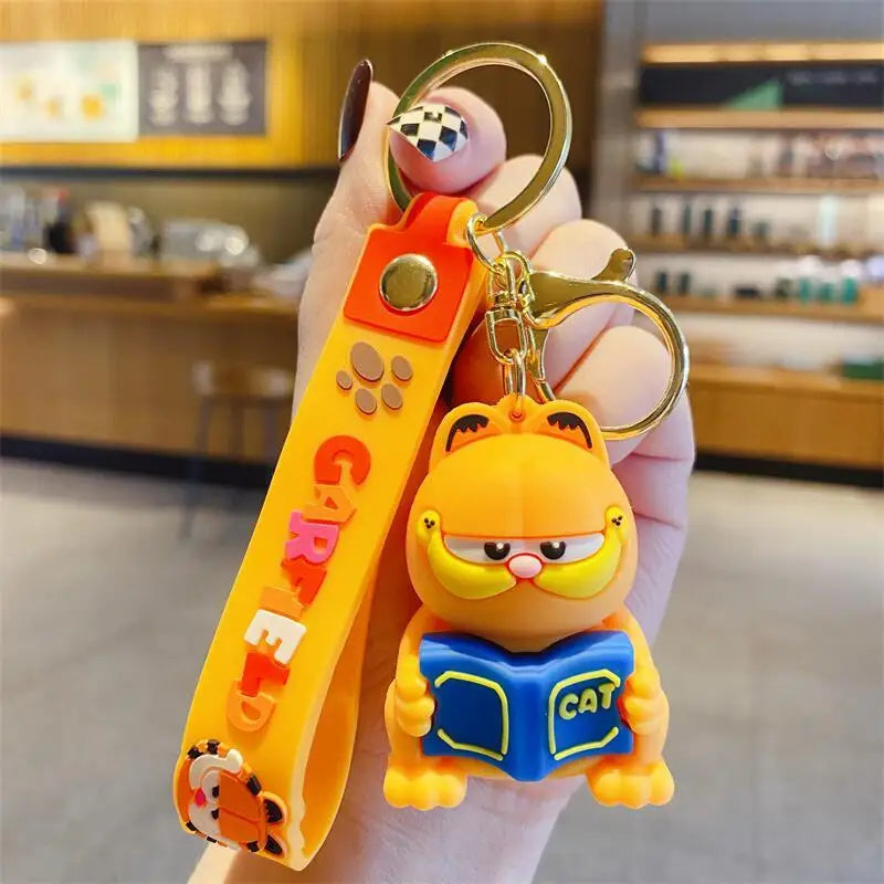 Garfield cartoon cute plush keychain kawaii for men and women couple matching pendant accessory anime merchandise wholesale