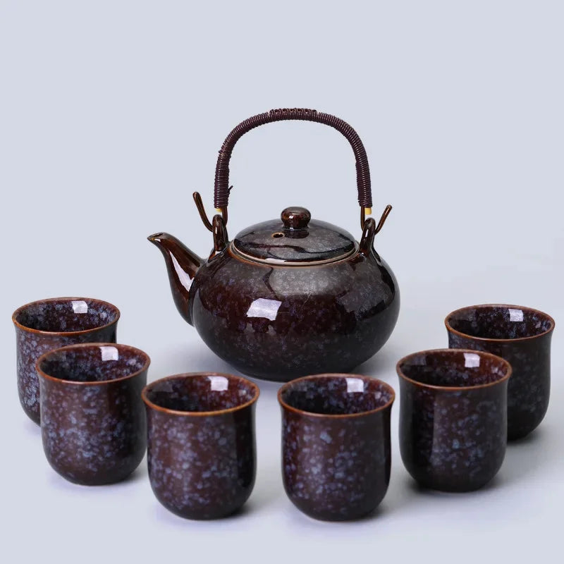 Large Capacity Lifting Beam Pot Tea Set, Household Cold Water  Pot, Kungfu   1  6 Cups