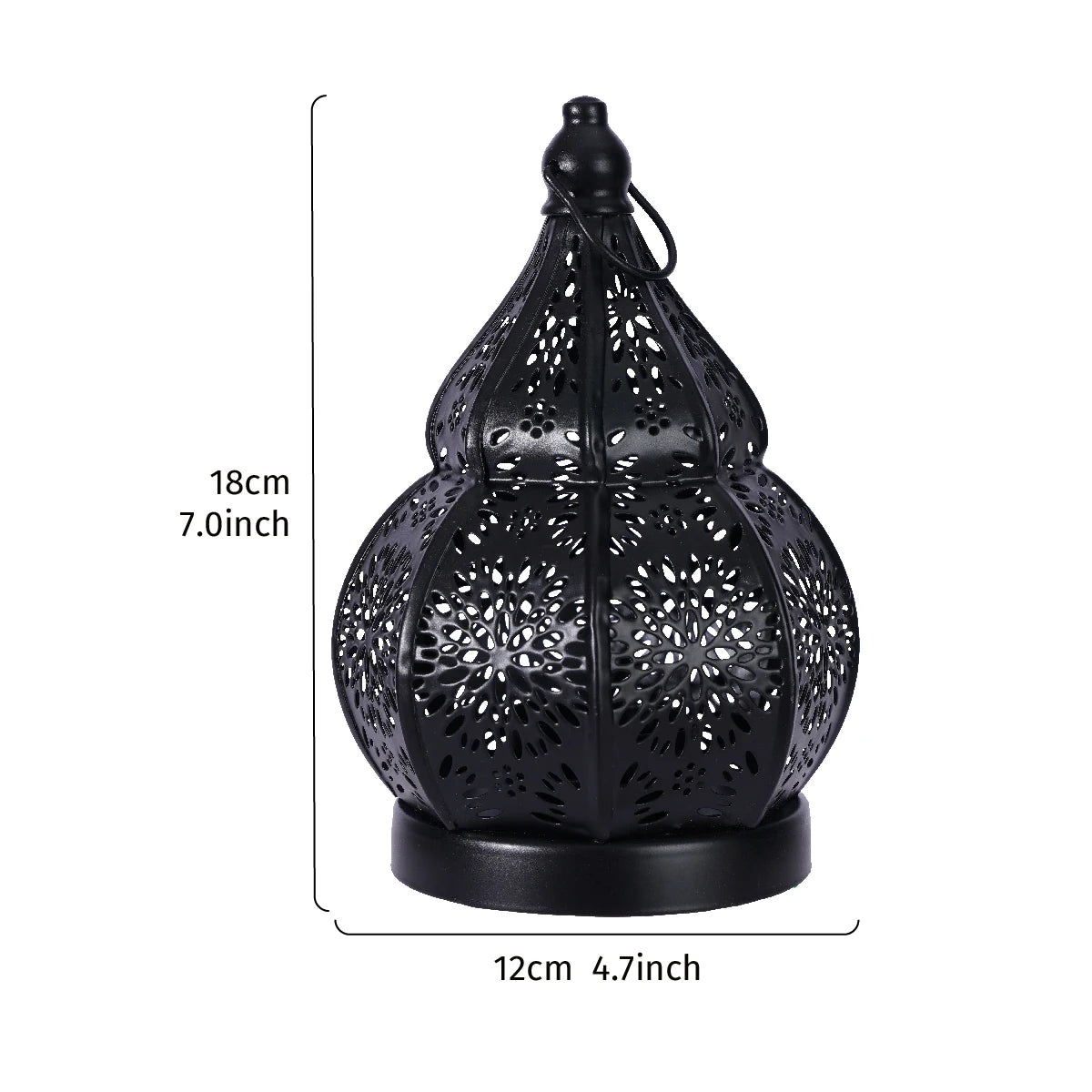 1PC, European-style ironwork hollowed-out gourd-shaped decorative candlestick, Moroccan decorative style candlestick