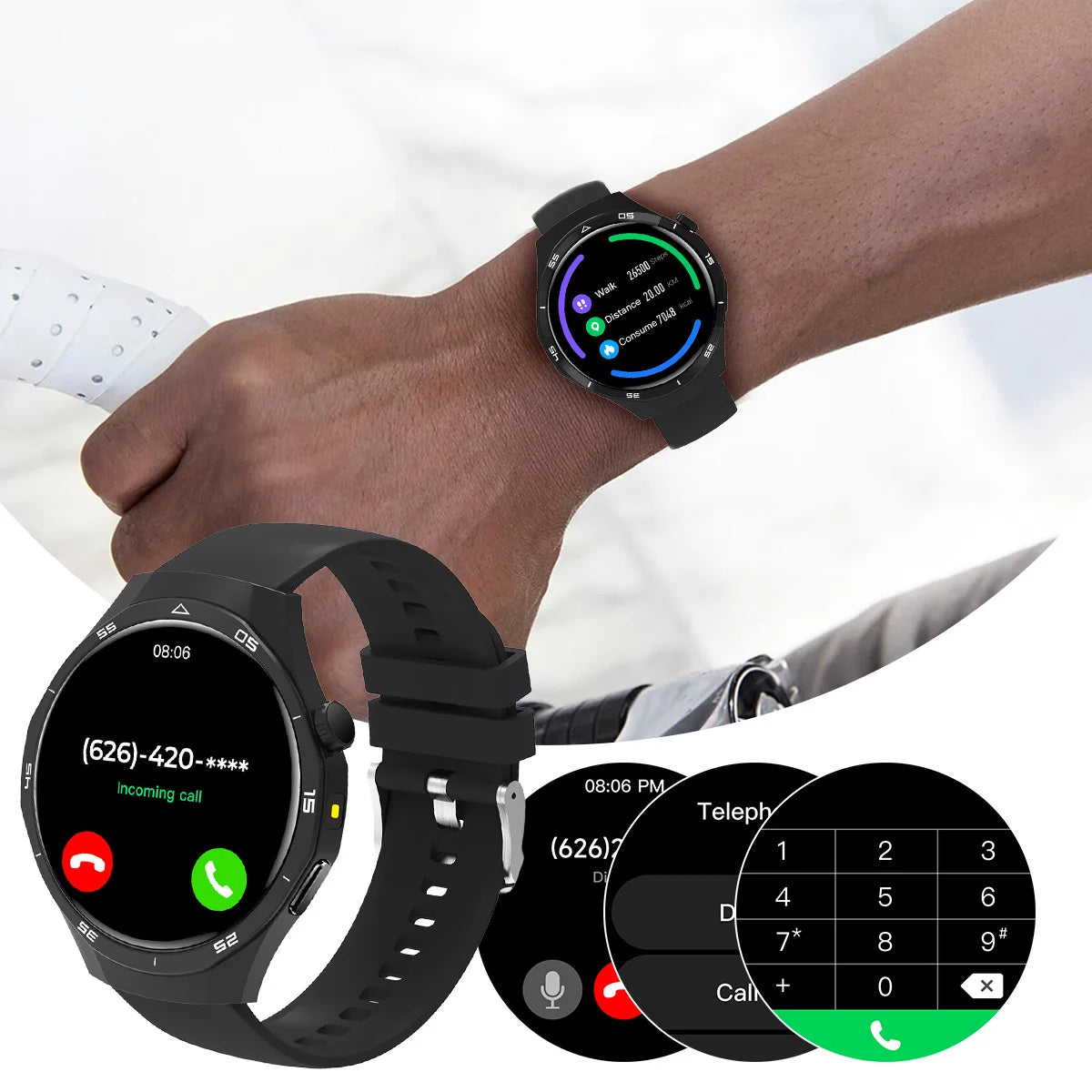 2026 New Smartwatch for Men Women Fitness Tracker Sleep Monitor Outdoor Sport Touch Screen Health Tracker for iOS Android Phones