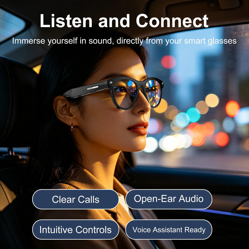 Lenovo 8K HD Smart Glasses 1600W Pixels Camera Shooting Image AI Translation Conversation Recording Music Smart Glasses 2026 New