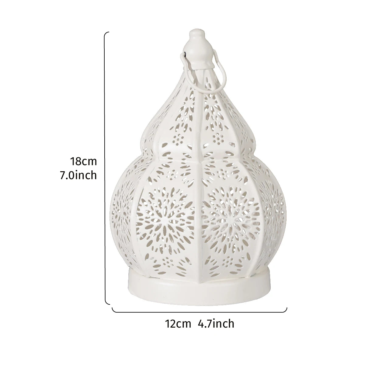 1PC, European-style ironwork hollowed-out gourd-shaped decorative candlestick, Moroccan decorative style candlestick