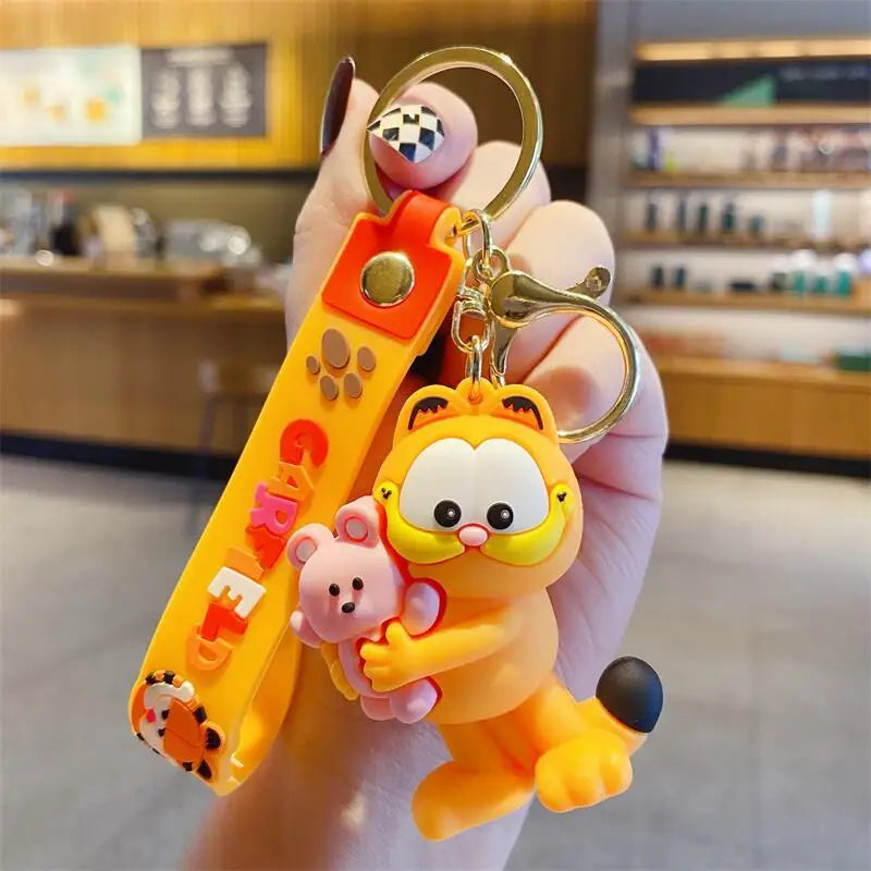 Garfield cartoon cute plush keychain kawaii for men and women couple matching pendant accessory anime merchandise wholesale