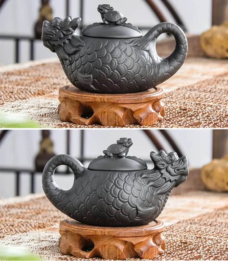 Purple Clay Teapot Small Capacity Plum blossom Teapot Small Ball Hole Filter Teapot Ceramic Household Kungfu Tea Set