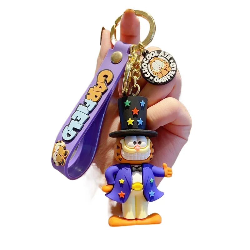 Garfield cartoon cute plush car keychain kawaii for boys and girls couple matching pendant accessory anime merchandise wholesale