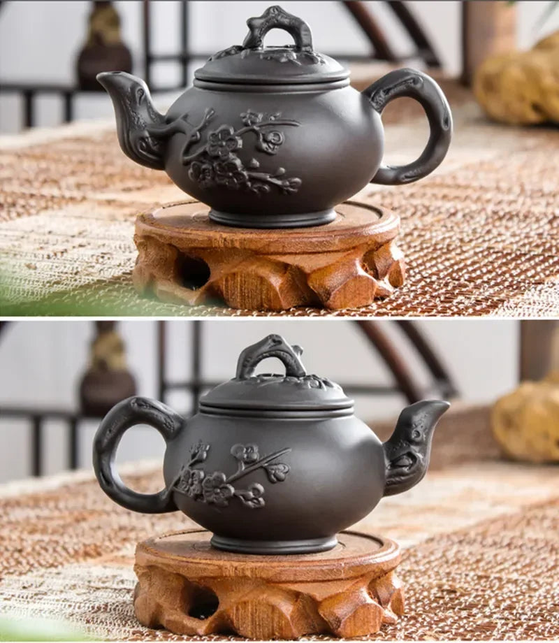 Purple Clay Teapot Small Capacity Plum blossom Teapot Small Ball Hole Filter Teapot Ceramic Household Kungfu Tea Set