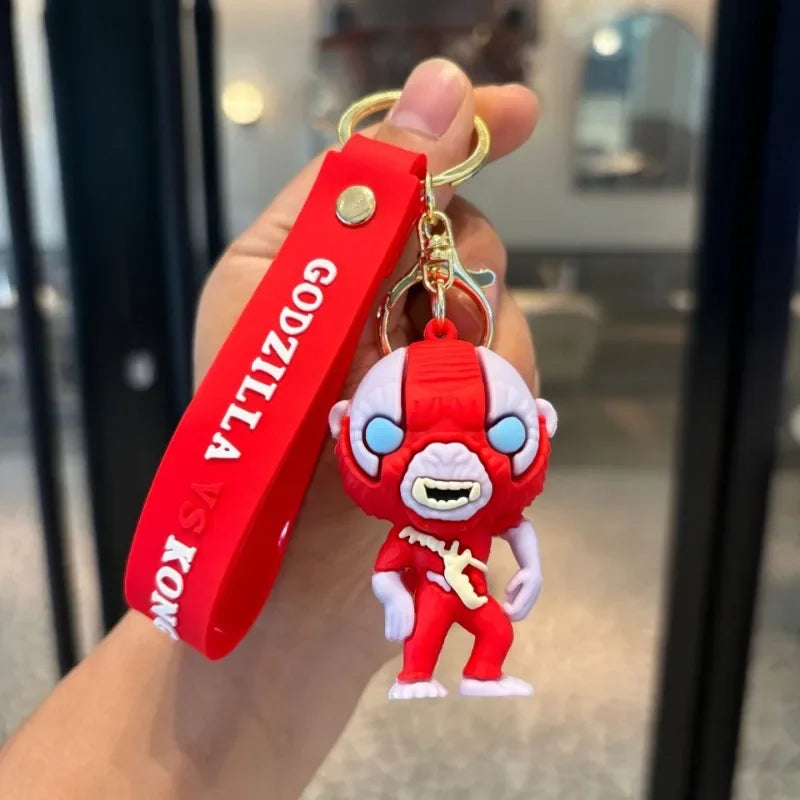 2024 New King Kong Vs. Godzilla Keychain Doll Pendant Car Bag Keychain Pendant Children’s Birthday Gift Christmas Gift