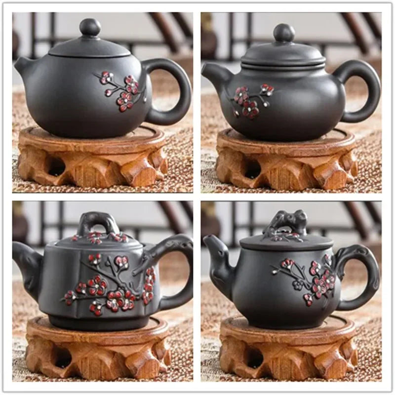 Purple Clay Teapot Small Capacity Plum blossom Teapot Small Ball Hole Filter Teapot Ceramic Household Kungfu Tea Set