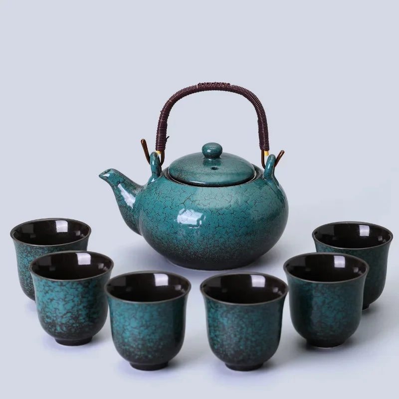 Large Capacity Lifting Beam Pot Tea Set, Household Cold Water  Pot, Kungfu   1  6 Cups