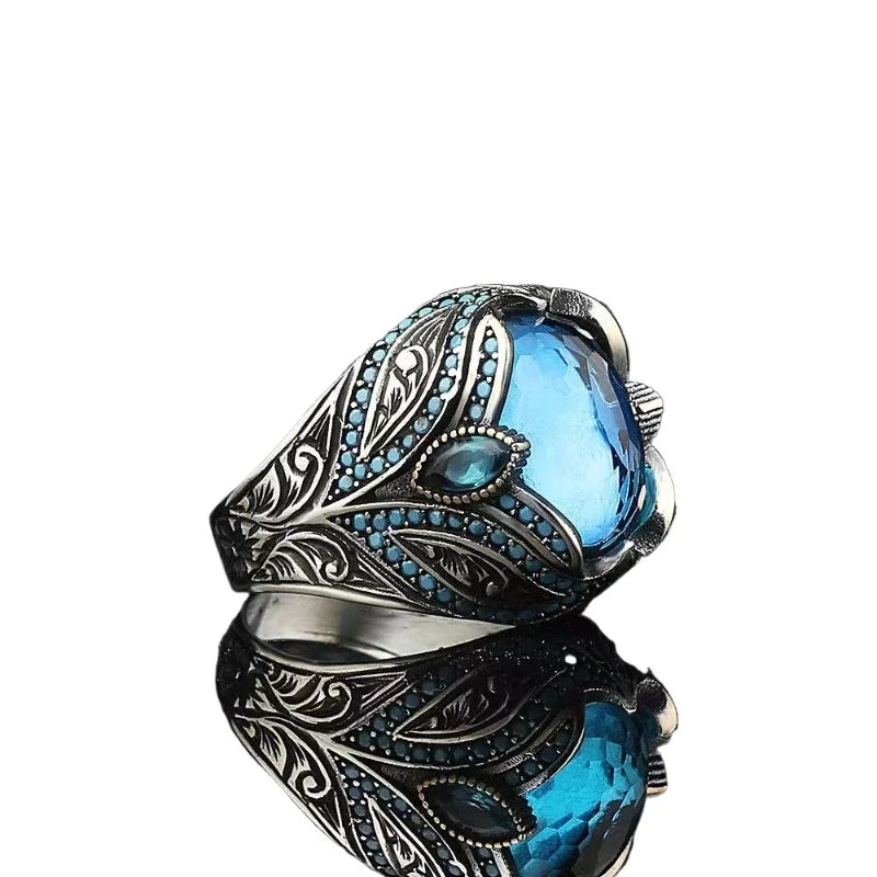 New Men's Ring Personalised Wrap Wrapped Around Simple Retro Style Punk European and American Classic Trend Party