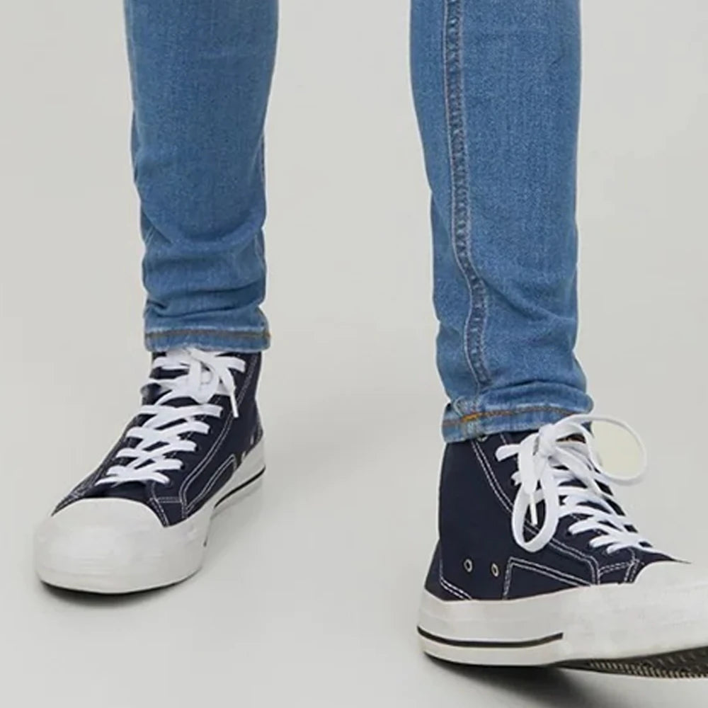 Mens Mid Waist Straight Knitted Distressed Denim Jeans Regular Fit Casual Midweight 100% Cotton High Quality Wholesale Supply