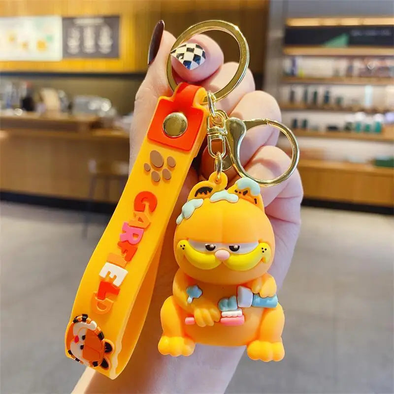 Garfield cartoon cute plush keychain kawaii for men and women couple matching pendant accessory anime merchandise wholesale