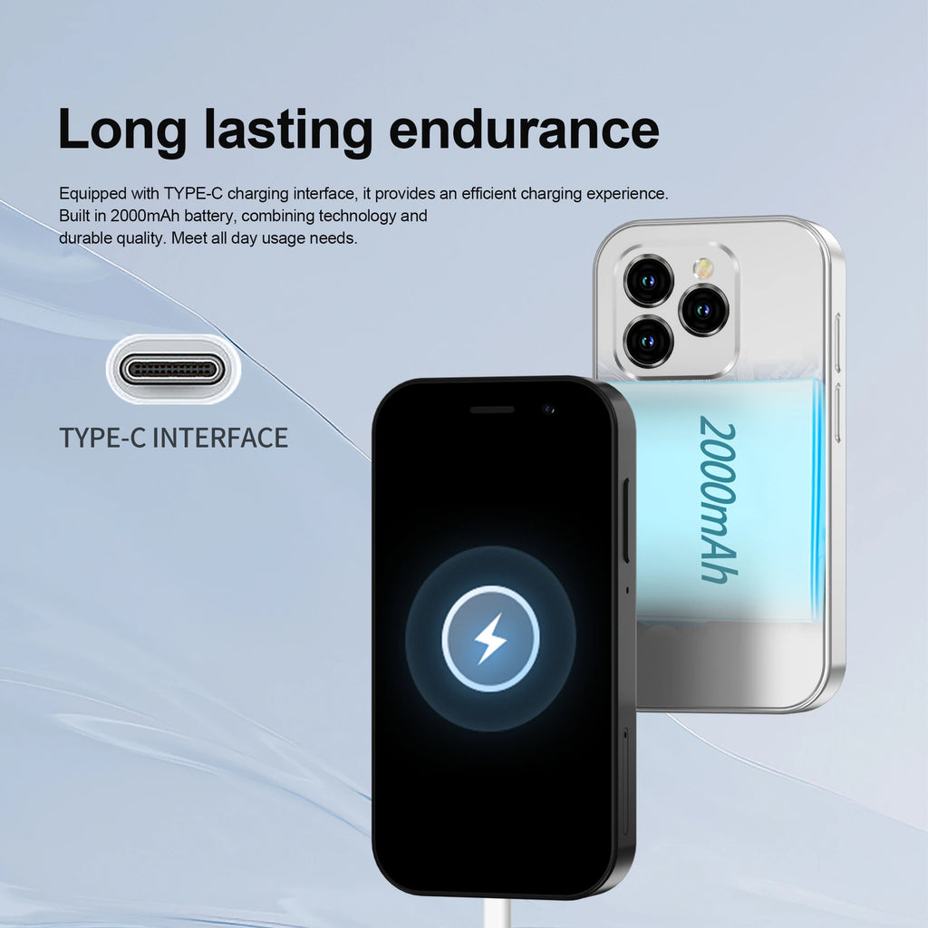 2025 New SERVO KING8000 Mini Smartphone Android 4G LTE Global GPS 3" Display 5MP Camera WIFI Small Mobile Phones 2000mAh Battery