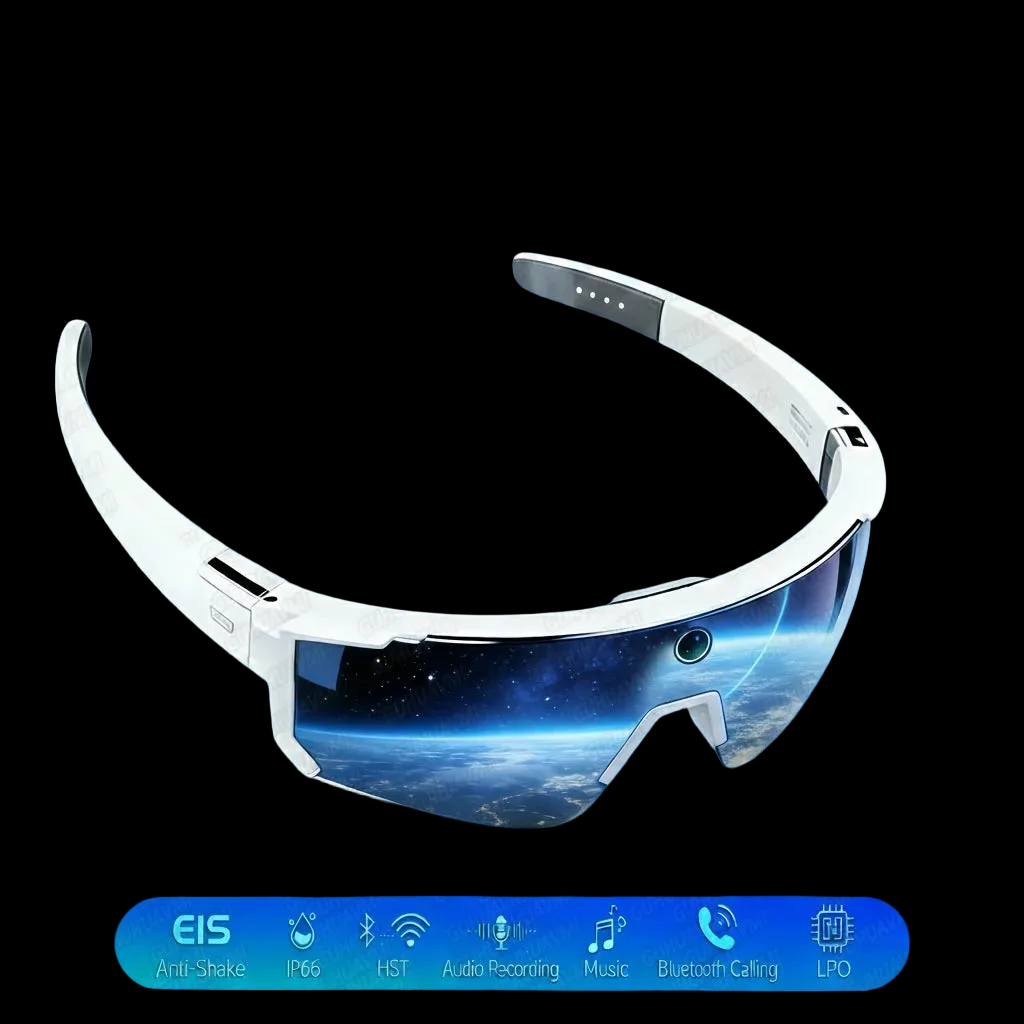 2026 New 800W HD Smart Glasses Men 32GB Photo Video Recording Bluetooth Call Sport Sunglasses Cycling Driver UV400 IP54 Goggles