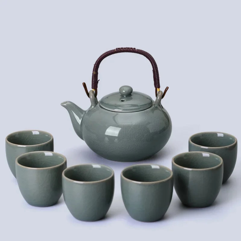 Large Capacity Lifting Beam Pot Tea Set, Household Cold Water  Pot, Kungfu   1  6 Cups