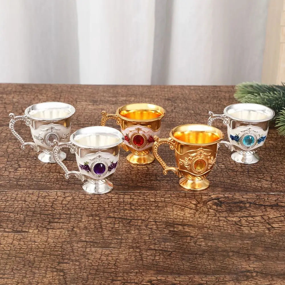 Creative with Handle Goblet Metal European-style Drinkware White Wine Cup