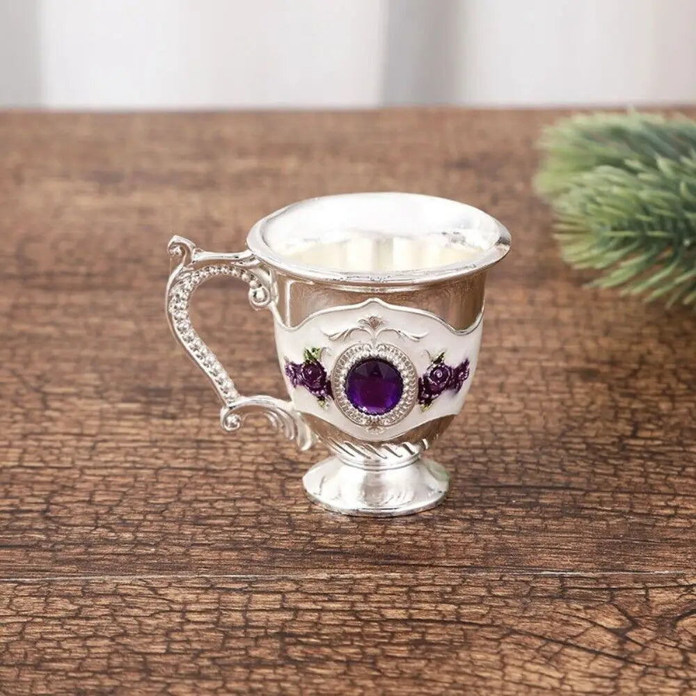 Creative with Handle Goblet Metal European-style Drinkware White Wine Cup