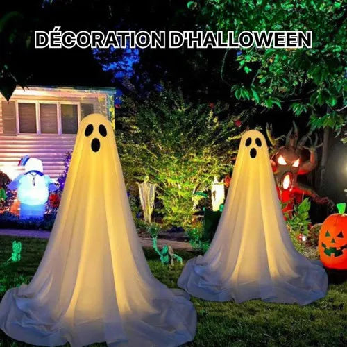 Halloween Ghost Hanging with String Lights Spooky Ghost Lighted Spooky for Home Indoor Garden Yard Lawn Party Prop Decoration