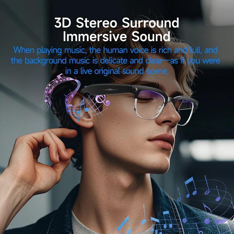 AI Smart Glasses To Take Photos Videos 800W HD Camera Intelligent Translation Photo-taking And Object Recognition Smart Glasses