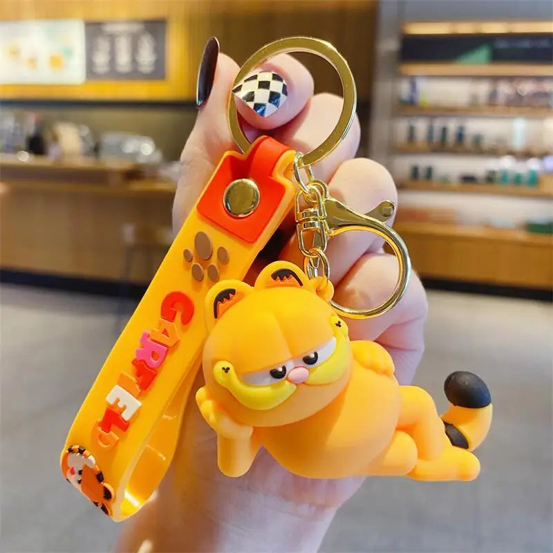 Garfield cartoon cute plush keychain kawaii for men and women couple matching pendant accessory anime merchandise wholesale