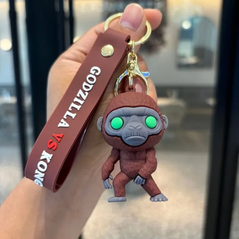 2024 New King Kong Vs. Godzilla Keychain Doll Pendant Car Bag Keychain Pendant Children’s Birthday Gift Christmas Gift