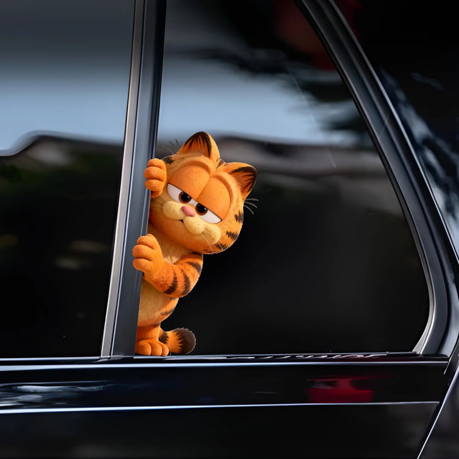 Cute Garfield Cartoon Vinyl Stickers Waterproof Electric Motorcycle Body Decals Anime Character Scratch Cover Sticker for E-Bike