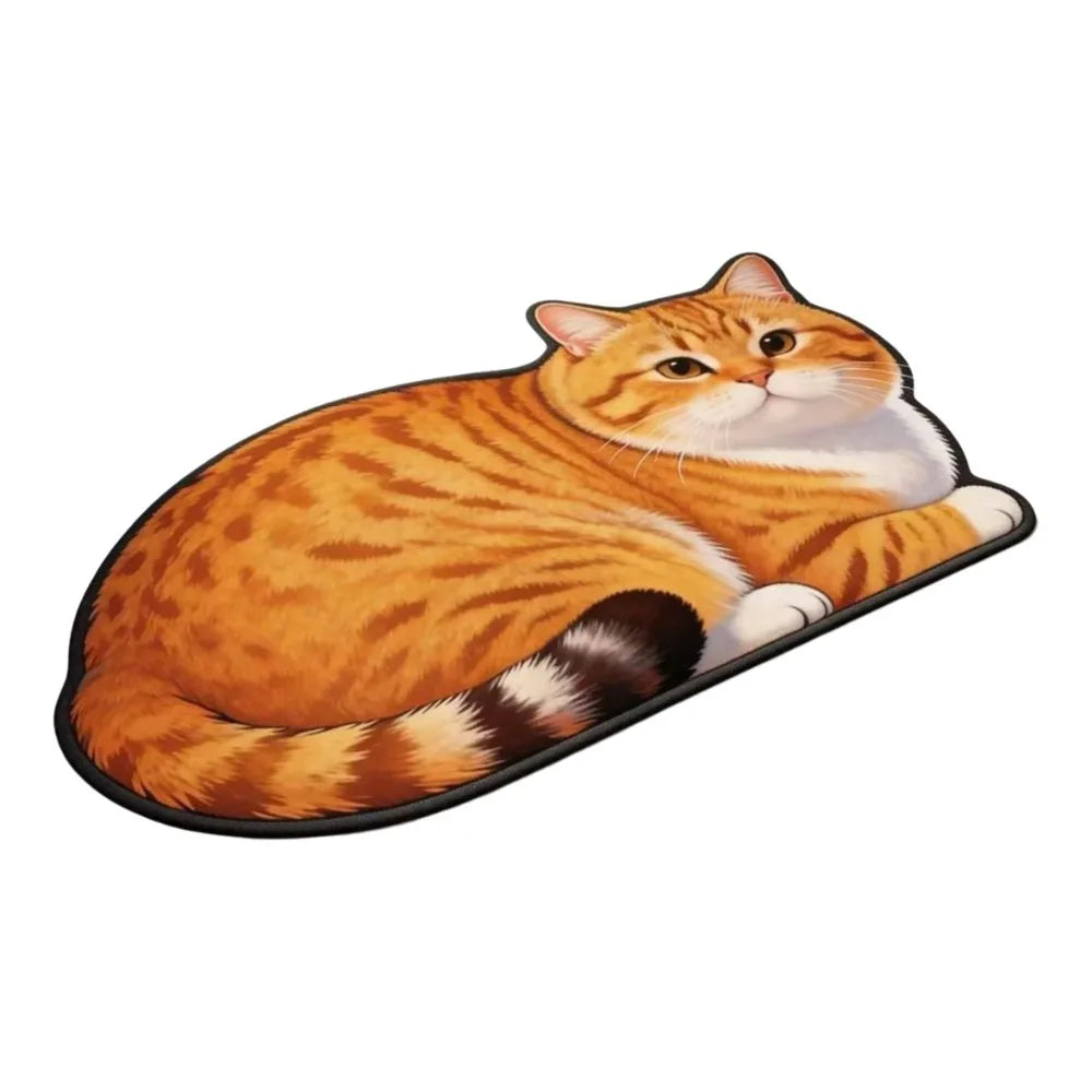40*60cm Cute Cat Diatom Floor Mat Super Absorbent Wear Resistant Design Bathroom Carpet Non-slip Soft Simulation Cat Floor Mat