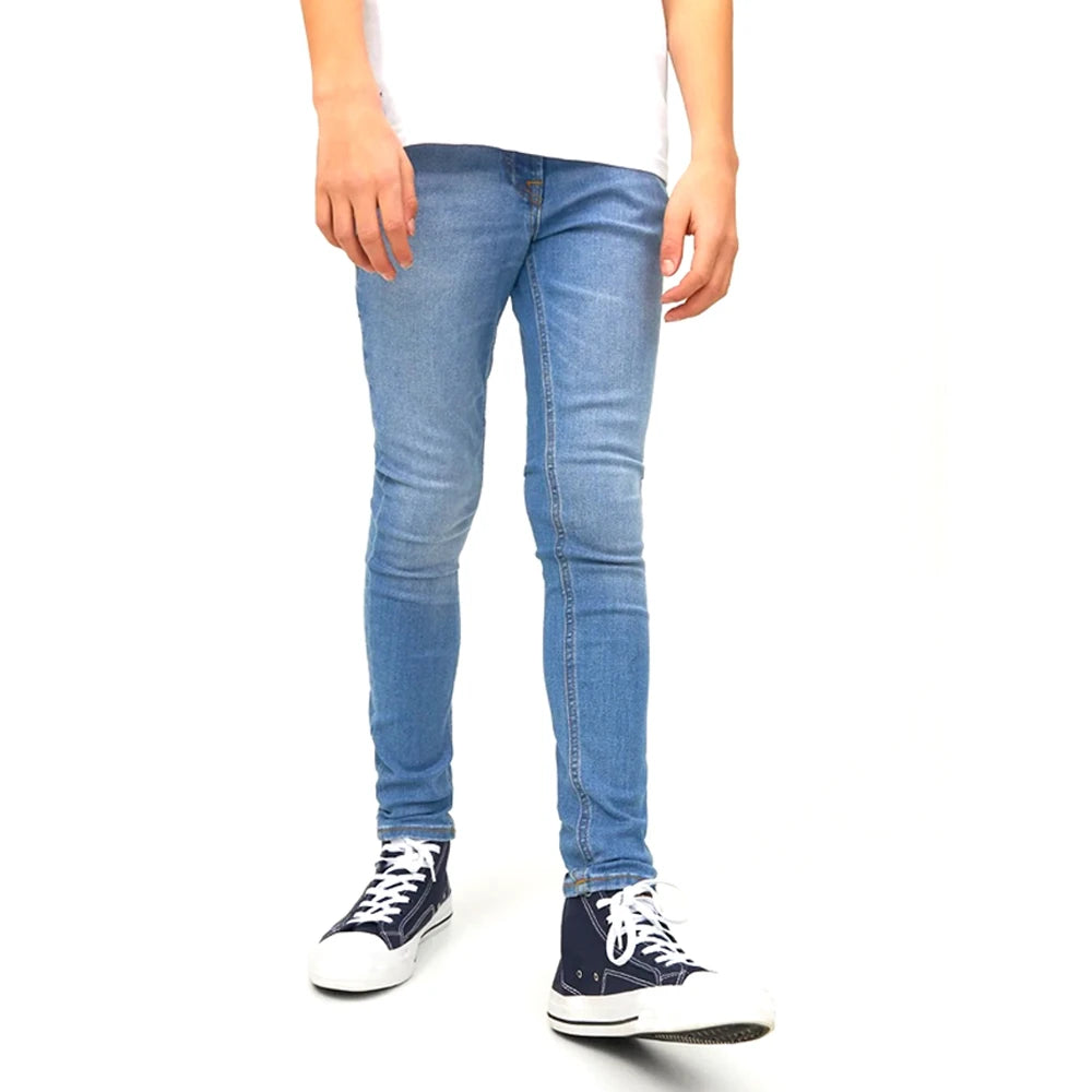 Mens Mid Waist Straight Knitted Distressed Denim Jeans Regular Fit Casual Midweight 100% Cotton High Quality Wholesale Supply