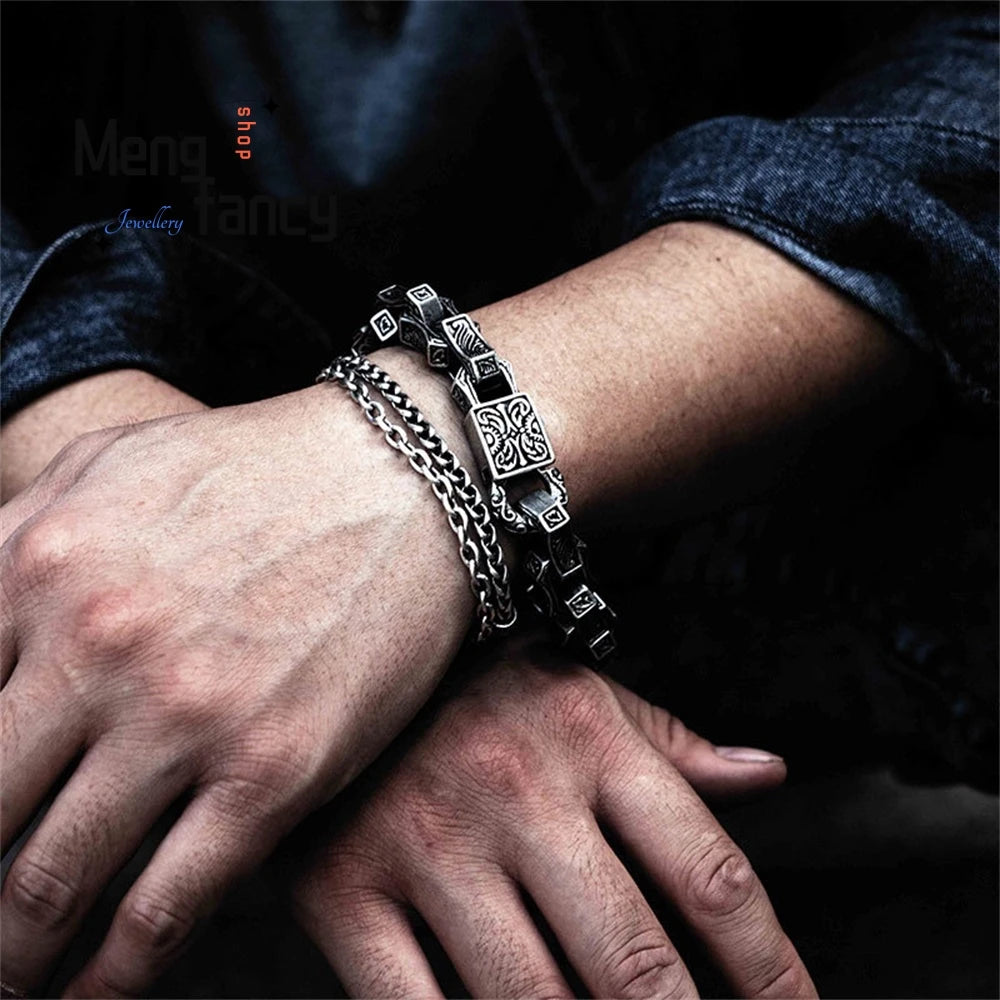 Men's Bracelets Are Powerful Retro Individualistic Hip - hop And Punk Handicraft Best Selling Fashion Jewelry Exquisite Elegant