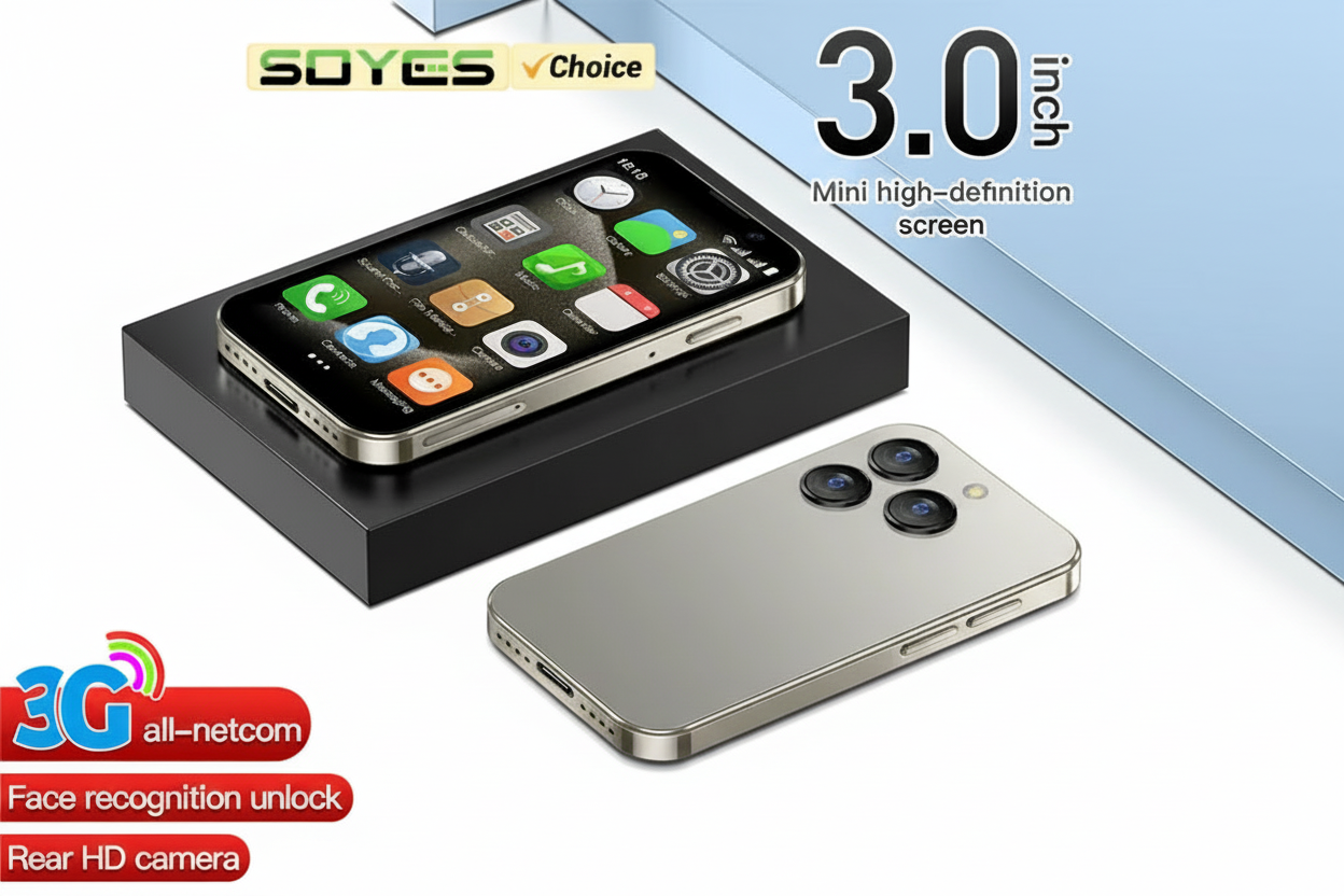 SOYES XS18 Pro 3.0" Mini Smartphone 2GB RAM 16GB ROM Facial Recognition Android9.0 Dual SIM Standby 1000mAh 3G Network Phone