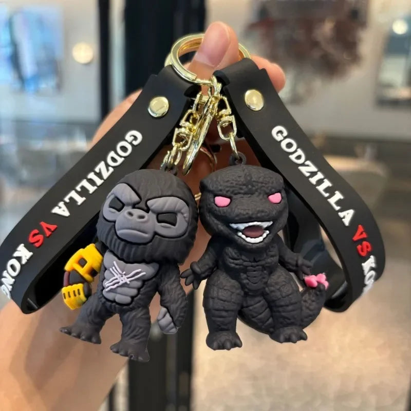 2024 New King Kong Vs. Godzilla Keychain Doll Pendant Car Bag Keychain Pendant Children’s Birthday Gift Christmas Gift