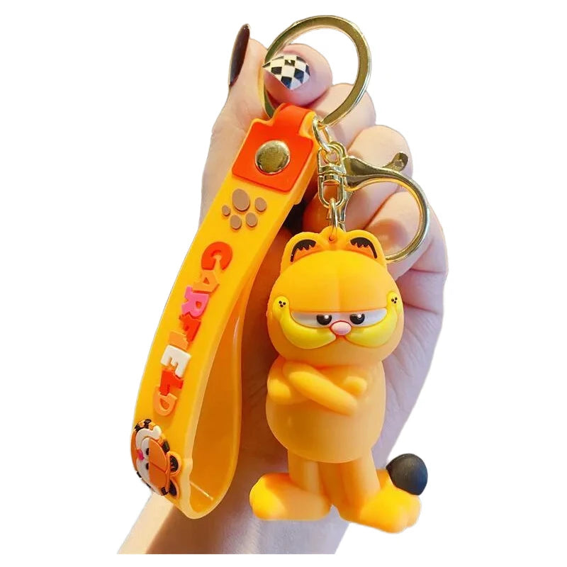 Garfield cartoon cute plush keychain kawaii for men and women couple matching pendant accessory anime merchandise wholesale
