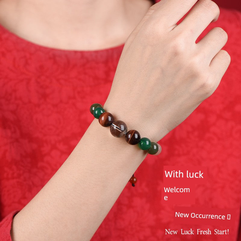Wuxing Xi Use Fire Wood to Fill the Shortage Bracelet Men's and Women's Cornucopia Multi Jewels Bracelet Natural Crystal Balance Energy Ornament