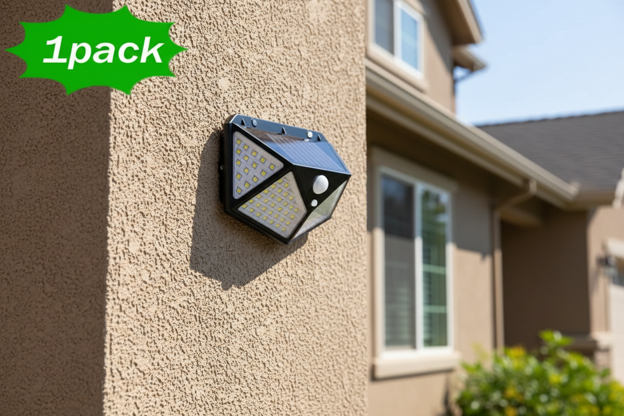 1/2/4PCS New Solar Lights Outdoor Wall Lamp PIR Motion Sensor 100LED Solar Powered Sunlight Street Light for Garden Courtyard