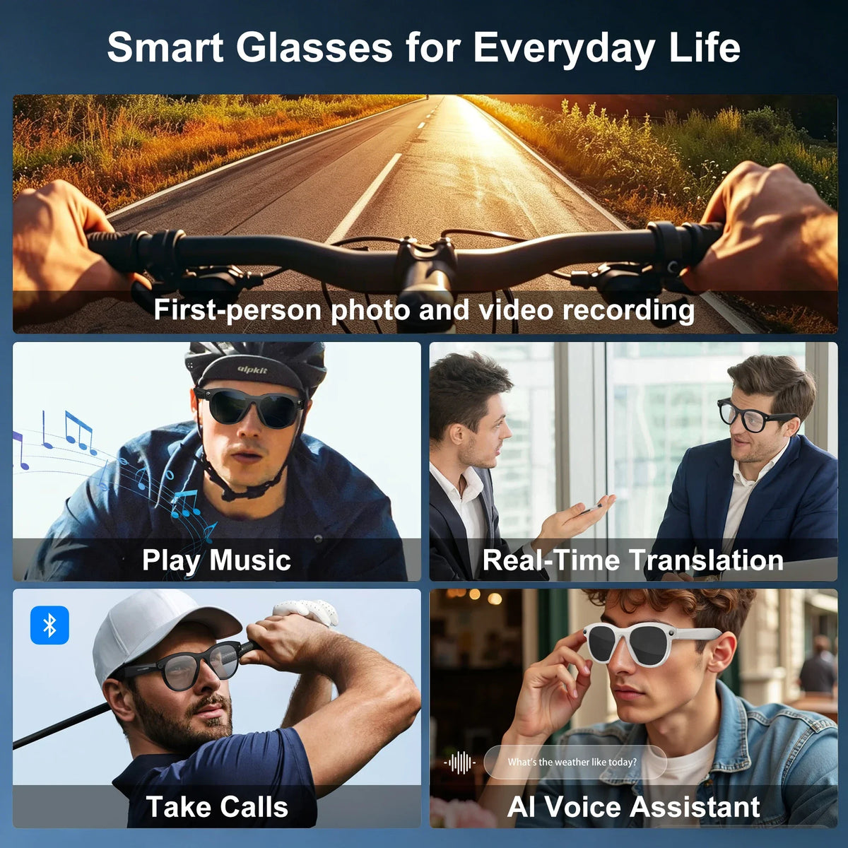 Lenovo 8K HD Smart Glasses 1600W Pixels Camera Shooting Image AI Translation Conversation Recording Music Smart Glasses 2026 New